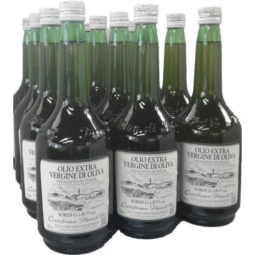 conf. 12 bottiglie da 1 litro - piandiscò olio extra vergine di oliva 100% prodotto italia nuovo raccolto 2017-2018