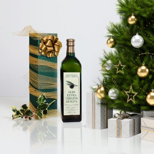 N.1 Bottiglia Lt 1 Olio extra vergine di oliva 100% Italia SantOliva Raccolto 2025-2026