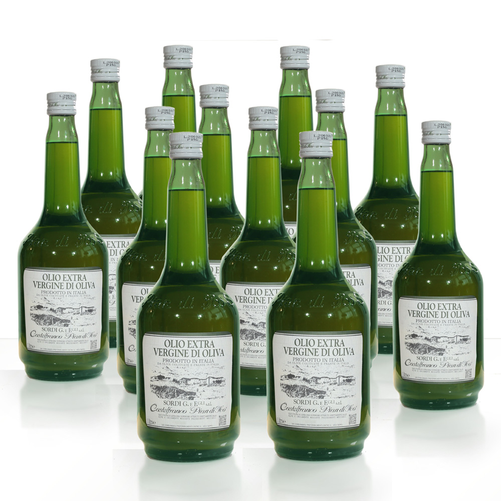 Conf. 12 bottiglie da 1 litro - Piandiscò Olio extra vergine di oliva 100%  Prodotto Italia RACCOLTO 2023-2024 – Sordi Giuseppe & Figli S.r.l