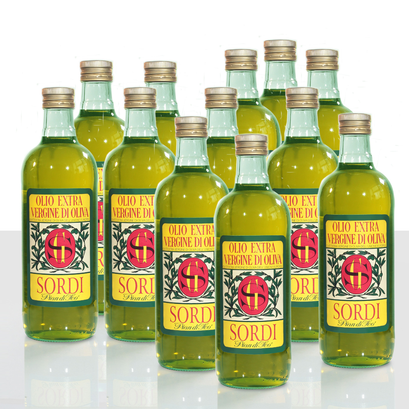 Olio Extravergine di Oliva EVO ORIGINE: ITALIA - 1 Litro - Confezione  Bottiglie 12 Pz