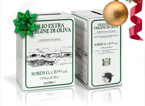 Confezione regalo BoxOil LT 3 Piandisco' Olio extra vergine di oliva 100% Prodotto Italia RACCOLTO 2025-2026